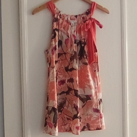 Banana Republic silk Coral and Floral Blouse - Picture 5 of 7